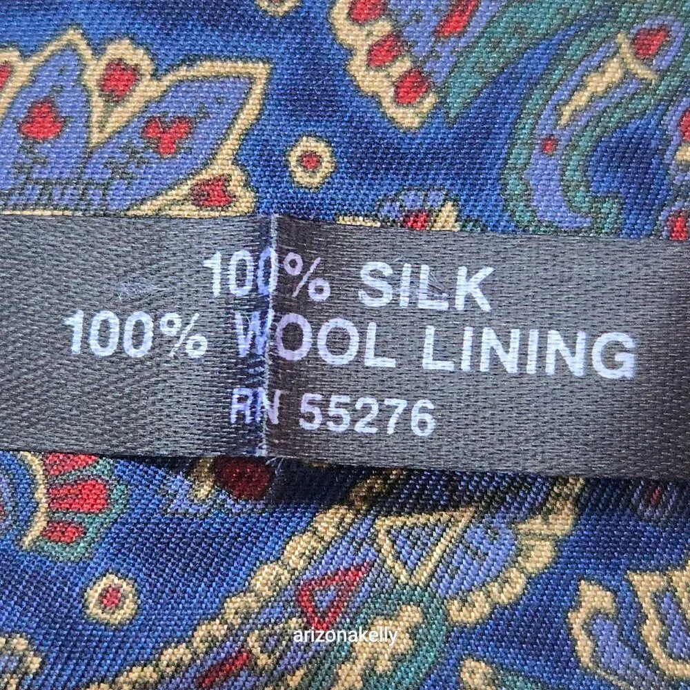 Axcess Wool-Backed Silk Scarf Navy - Picture 2 of 8